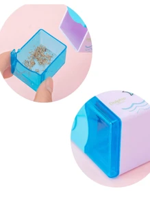 1 件卡通可爱手摇卷笔刀，适合男孩女孩学校文具，学校用品，返校