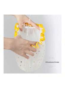 Có thể tái sử dụng Không thấm nước Ngôi sao Mũ Tắm Đối với phụ nữ - Giữ Của bạn Tóc Khô Và Tuyệt vời In Tắm Hoặc Gương sen - Nhiều màu - Xem 8