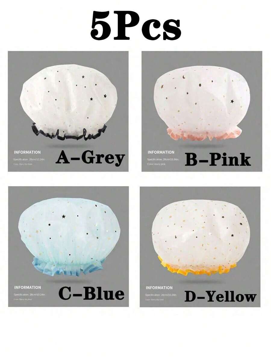 Có thể tái sử dụng Không thấm nước Ngôi sao Mũ Tắm Đối với phụ nữ - Giữ Của bạn Tóc Khô Và Tuyệt vời In Tắm Hoặc Gương sen