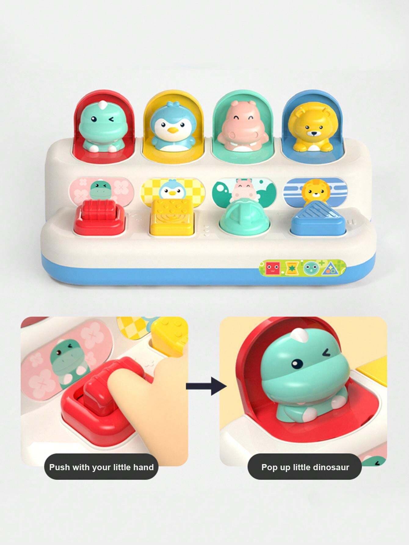 Interactive PopUp Animal Toy, Early Developmental CauseAndEffect Toy