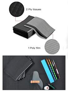 20 Stücke/Box schwarze Einweg-Maniküre-Tischauflage, wasserdicht & schmutzabweisend, für Nagelkunst oder Tattoos, Nagelbedarf, Nagelwerkzeuge, Nagelkunst-Werkzeuge, Schulanfang, Nägel, Nagelwerkzeuge für Aufklebe-Nägel