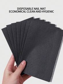 20 Stücke/Box schwarze Einweg-Maniküre-Tischauflage, wasserdicht & schmutzabweisend, für Nagelkunst oder Tattoos, Nagelbedarf, Nagelwerkzeuge, Nagelkunst-Werkzeuge, Schulanfang, Nägel, Nagelwerkzeuge für Aufklebe-Nägel