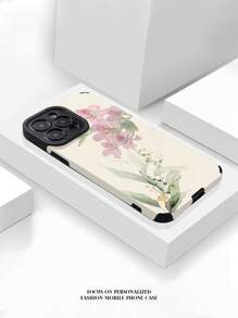 1 carcasă de telefon TPU cu textura florală a plantelor compatibile cu Iphone 11 12 13 14 12 Pro Max 13 Pro Max 14 Pro Max IPhone 15 15 Pro 15 Plus 15 Pro Max IPhone 16 16 Pro 16 Plus 16 Pro Max S20 FE A71 U22 A52 A54 A54 A24 A33 A34 A54