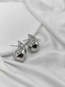 Stud Earrings - 銀色 - 查看 2