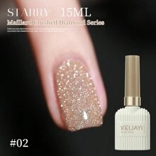 XEIJAYI 1瓶15毫升maillard Diamonds凝膠指甲油,具有全息閃粉鑽石系列,適合初學者使用！
