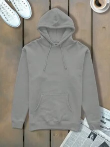 Men Hoodie & Sweatshirt Co-Ords - Xám - Xem 2