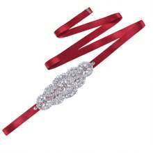 1pc Handmade Rhinestone Wedding Dress Belt, Bridal Crystal Waist Accessory, Perfect For Wedding And Evening Party - S76 - View 12