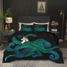 3D Bạch tuộc Chăn bông Che phủ Bạch tuộc Xúc tu Bộ chăn ga gối Đối với Trẻ em Người lớn Biển Marine Theo chủ đề Chăn bông Che phủ Dưới nước Thú vật Chăn ga gối đệm Phòng Trang trí Chăn bông Che phủ ( Che phủ + , Không có Cốt lõi ) - Nhiều màu - Xem 5