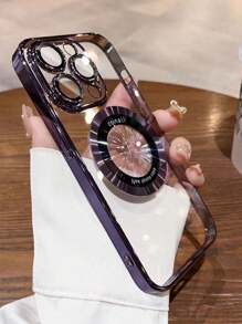 1set Purple Anti-fall Tpe Phone Case With Charger And Camera Protector, Compatible With Iphone, Good Hand Feel - Purple - View 2