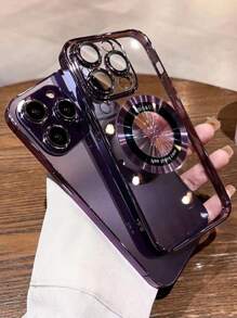 1set Purple Anti-fall Tpe Phone Case With Charger And Camera Protector, Compatible With Iphone, Good Hand Feel - Purple - View 1