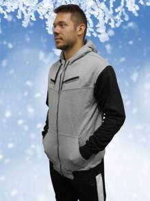 Men Hoodie & Sweatshirt Co-Ords - Xám - Xem 6