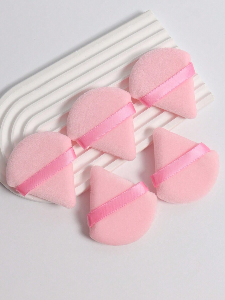 50pcs Triangle Shaped Velvet Makeup Sponge Puff, Designed For