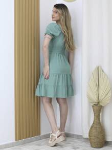 Women Dresses - Màu xanh Bạc hà - Xem 3