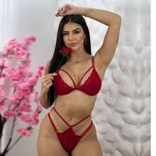 Women Bra & Panty Sets - 紅色 - 查看 2