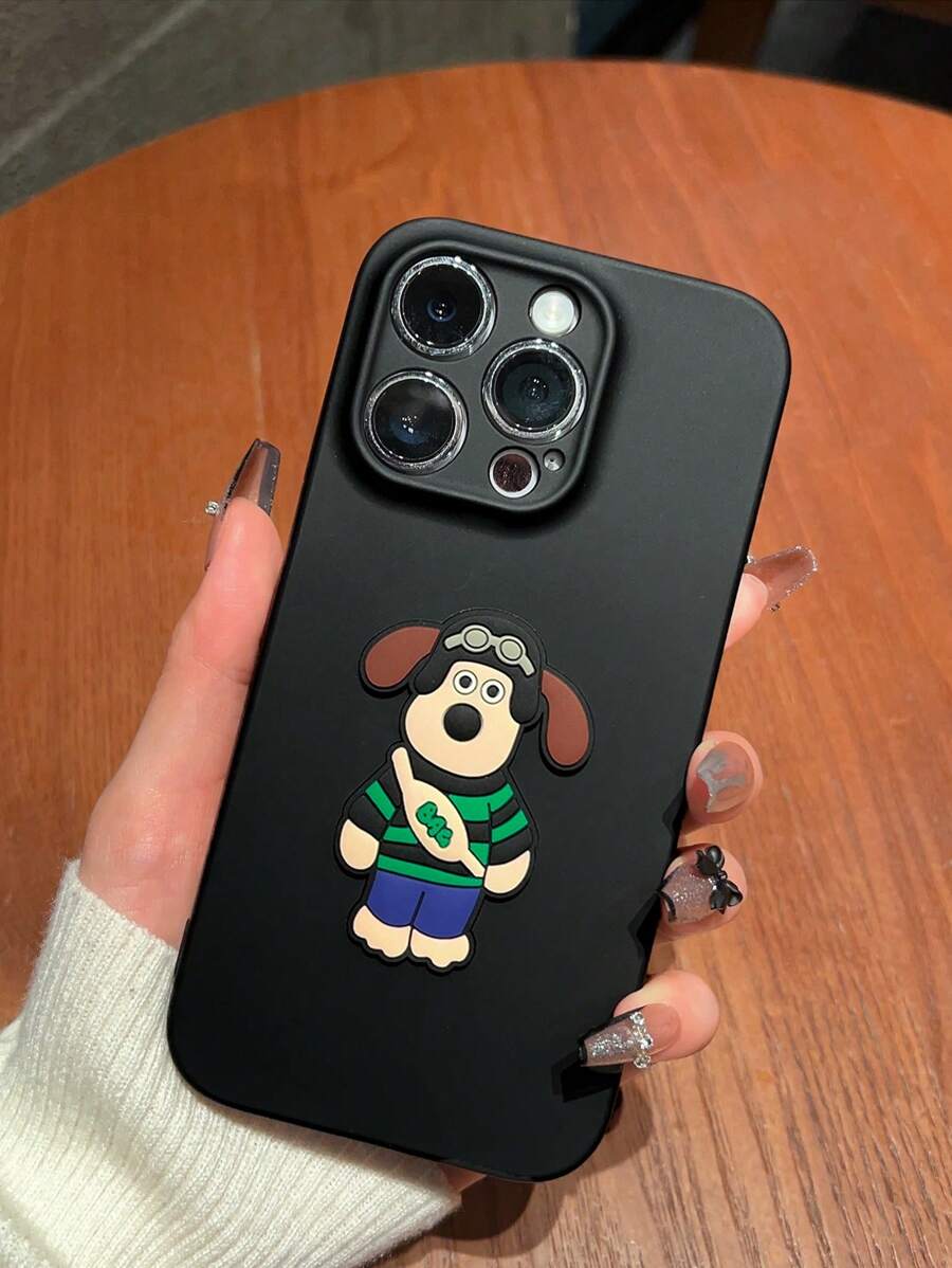 喷油哈巴狗形肥皂硅胶手机壳，兼容 iPhone - 彩色 - 查看 1