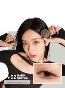 JUDYDOLL Eyeliner Cushion Gel, Eyebrow Gel, Wild Eyebrow, Smudge-Proof, Multi-Color, Beginner Friendly, 2-In-1 Multifunctional, Large Capacity, Niche, Special New Arrival, Fresh, Unique, Gift For Friends And Girlfriends - #02 Deep Brown - View 5