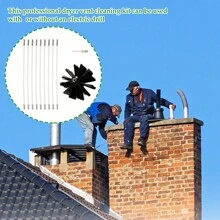 1套煙囪刷,隨附9根靈活可調長度乾衣機通風口清潔器,深度清潔多功能掃掃把,適用於家庭廚房洗衣房 - 黑色 - 查看 3