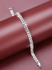 1入流行女式多彩鑽石手鍊，簡約個性細鏈手鍊 - 彩色 - 查看 15