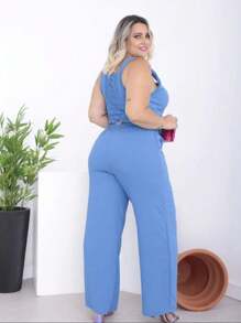 Plus Size Co-Ords - الأزرق - مشاهدة 2