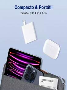 1HORA Cargador Tipo C 30w Carga Rápida GAR164 para esta NAVIDAD - Blanco - Ver 5