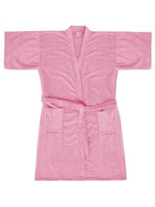 Bata Microfibra Unitalla Rosa Pastel Super Absorbente - Rosa - Ver 3