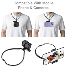 Upgrade Your Selfies With The Universal Phone Neck Holder - Perfect For GoPro, AKASO And Smartphones! - Black - View 6