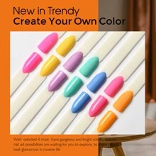 Kit de polvo de inmersión para uñas - 6 colores pastel brillantes de primavera y verano amarillo, rosa, azul. Juego de polvo de inmersión para uñas con base, top coat, activador y brochas de repuesto para arte de uñas DIY, salón de manicura, decoraciones de uñas, uñas acrílicas postizas