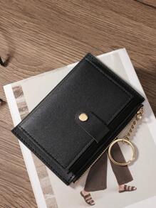 字母时尚 2 折多卡槽拉链短钱包 卡夹 零钱包 卡片夹 卡片夹 钱包 名片夹 信用卡夹 卡片夹 女士 女士钱包 迷你钱包 零钱包 钱包 钱包 钥匙扣 卡片钱包 - 黑色 - 查看 5