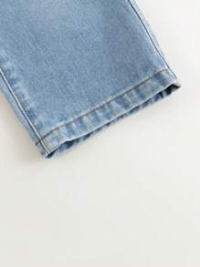 MARC&JANIE Young Boys' Casual Solid Color Straight Leg Jeans, Spring - Light Wash - View 5