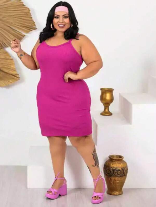 VESTIDO ALCINHA PLUS SIZE GRANDE VESTE 48 A 52