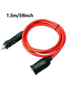 12v/24v汽車煙器插頭轉接線雄、雌接口,120w/10a重型延長線,兼容空氣壓縮機,冰箱,汽車吸塵器等 - 138-inch - 查看 4