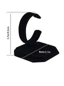 1入灰色天鵝絨手錶展架,1入手鐲展架,1入防刮絨毛手錶展示架,1入天鵝絨手鐲和珠寶展示架 - 灰色 - 查看 3