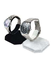 1入灰色天鵝絨手錶展架,1入手鐲展架,1入防刮絨毛手錶展示架,1入天鵝絨手鐲和珠寶展示架 - 灰色 - 查看 6