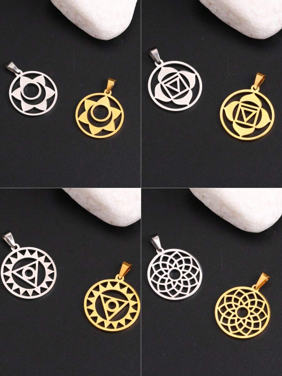 1 Miếng Thép không gỉ mặt trời & Hình tam giác Vật rủ xuống Lỏng lẻo Hạt Để làm đồ trang sức DIY , Bán sỉ - loạt thời trang - Xem 1