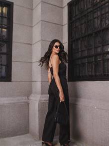 Women Jumpsuits - 黑色 - 查看 2