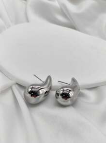 Stud Earrings - 銀色 - 查看 1
