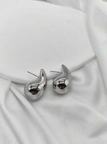 Stud Earrings - 銀色 - 查看 3