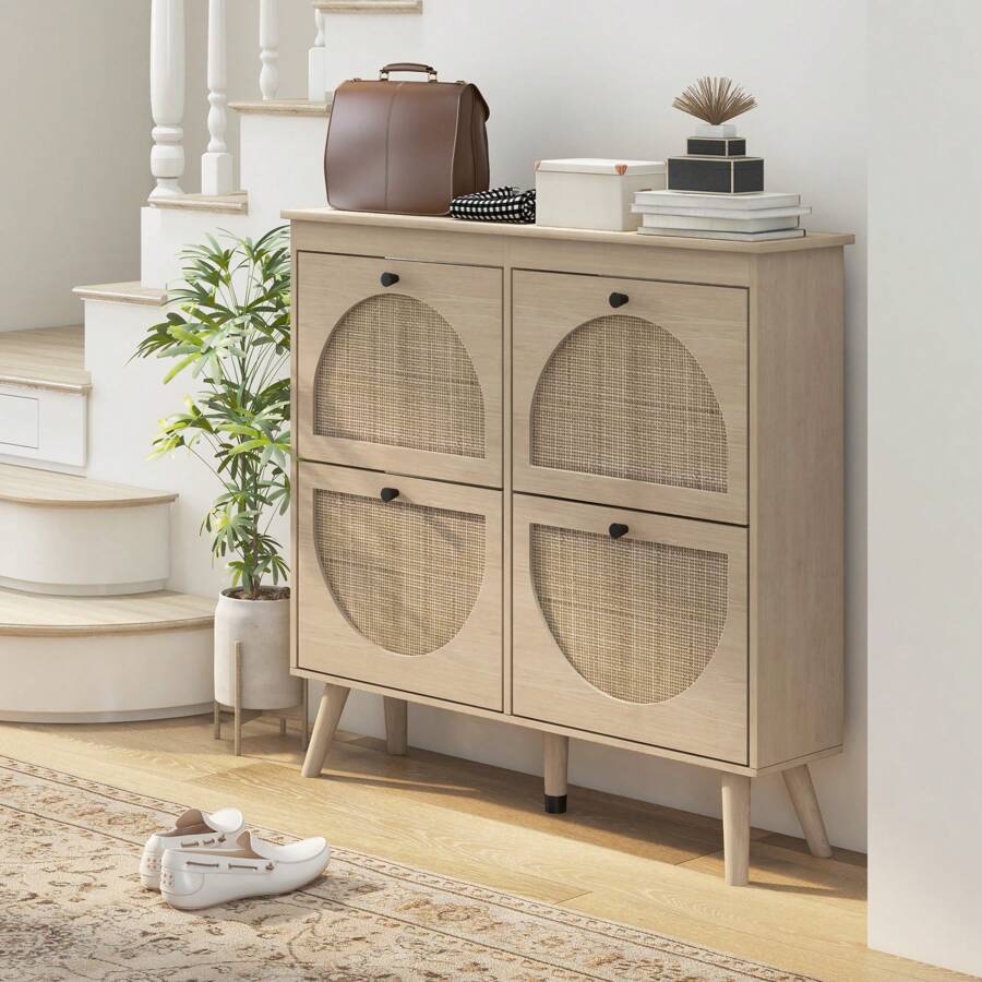 HOMCOM Shoe Cabinets - Cà phê nâu - Xem 1