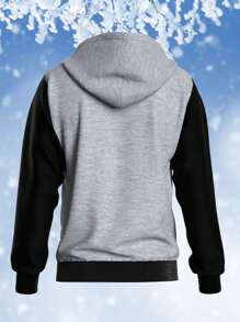 Men Hoodie & Sweatshirt Co-Ords - Xám - Xem 4
