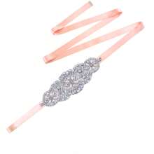 1pc Handmade Rhinestone Wedding Dress Belt, Bridal Crystal Waist Accessory, Perfect For Wedding And Evening Party - S76 - View 15