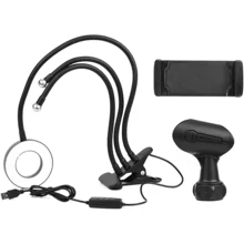 Aro Anillo De Luz Led Para Selfie Celular Telefono Color Negro - Blanco y Negro - Ver 6