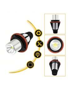 升級版2入式汽車霧燈自動霧燈天使眼標記led燈泡,適用於e39藍色、紅色、黃色、白色 - 藍色 - 查看 11