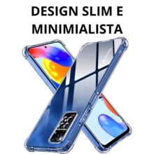 Capa Capinha Anti Impacto + Película Protetora de Vidro Temperado 3D Para Redmi Note 11 Pro Tela De 6.67 Polegadas - Transparente - Visão 4
