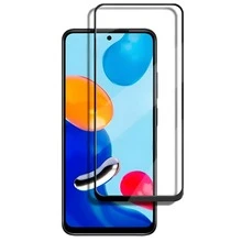 Capa Capinha Anti Impacto + Película Protetora de Vidro Temperado 3D Para Redmi Note 11 Pro Tela De 6.67 Polegadas - Transparente - Visão 3