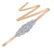 1pc Handmade Rhinestone Wedding Dress Belt, Bridal Crystal Waist Accessory, Perfect For Wedding And Evening Party - S76 - View 24