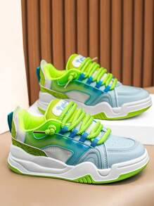 Của phụ nữ Giải trí Thể thao Nền tảng Giày dép , Ngoài trời Giày thể thao , Thời trang Xu hướng Giày phẳng , Không thấm nước Với Dày Đế , Đối với Cao đẳng Sinh viên Và Linh hoạt Với Nhiều - màu xanh lá - Xem 3