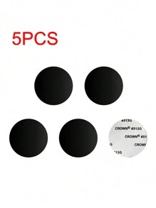 5 Stück Auto-halterung, Edelstahlplatte Mit Magnetischem Kreisaufkleber Und Ultradünner, Selbstklebender Kreisförmiger Metallplatte Für Kreative Handyhüllen/autotelefonhalter - Schwarz - Übersicht 6