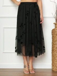 Women Skirts - 黑色 - 查看 2