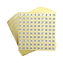 15set 1 To 100 Small Round Consecutive Numbers Stickers,Self Adhesive Inventory Storage Organizing Label Stickers,0.4 Inch For Home School Office Decoration,Pack Of 1500pcs Back To School