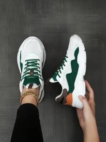 女士休闲运动鞋透气网面皮革拼布轻便跑步鞋时尚个性学生运动鞋户外街头派对洛丽塔闪亮网鞋Merrell风格新款休闲鞋轻便步行鞋女度假旅游鞋镂空女运动鞋秋冬高帮真皮防水靴户外冬季加绒保暖雪地靴女厚底增高冷库冷冻库工作鞋冬季隔热防寒保暖鞋 - 綠色 - 查看 5